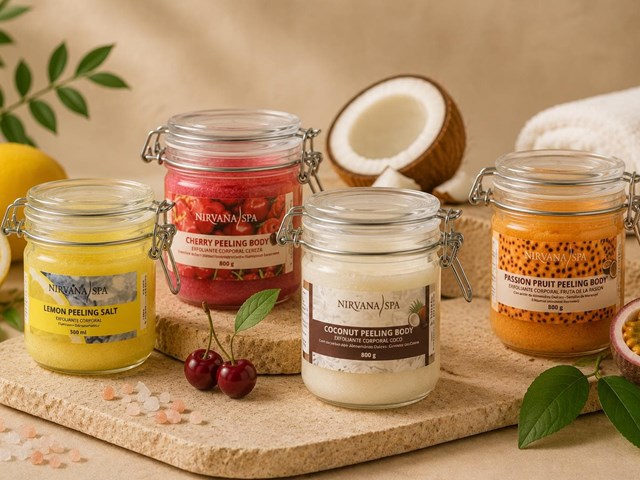 Exfoliación profesional con sales marinas y aceites naturales