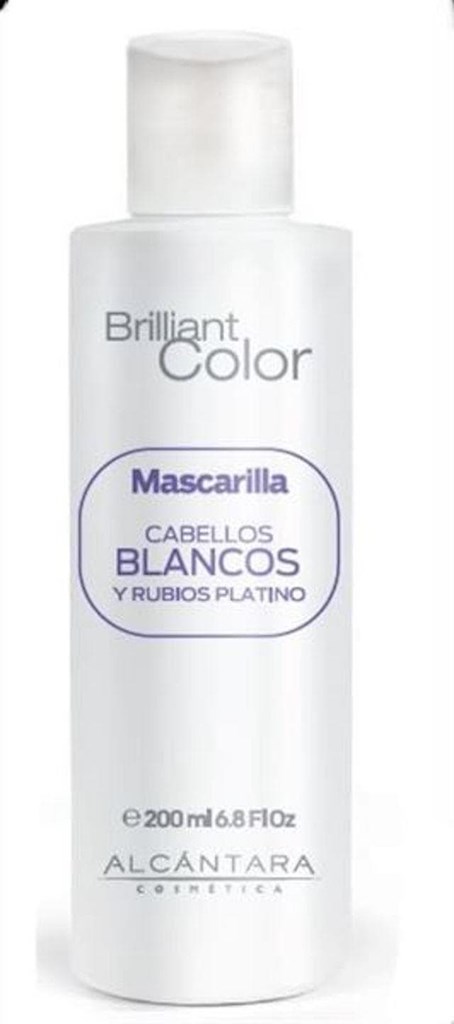 Mascarilla cabellos blancos y rubios platino